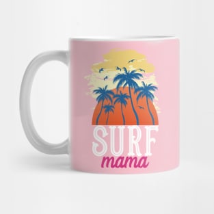 Surf Mama Retro Sunset Surfers Shop Mug